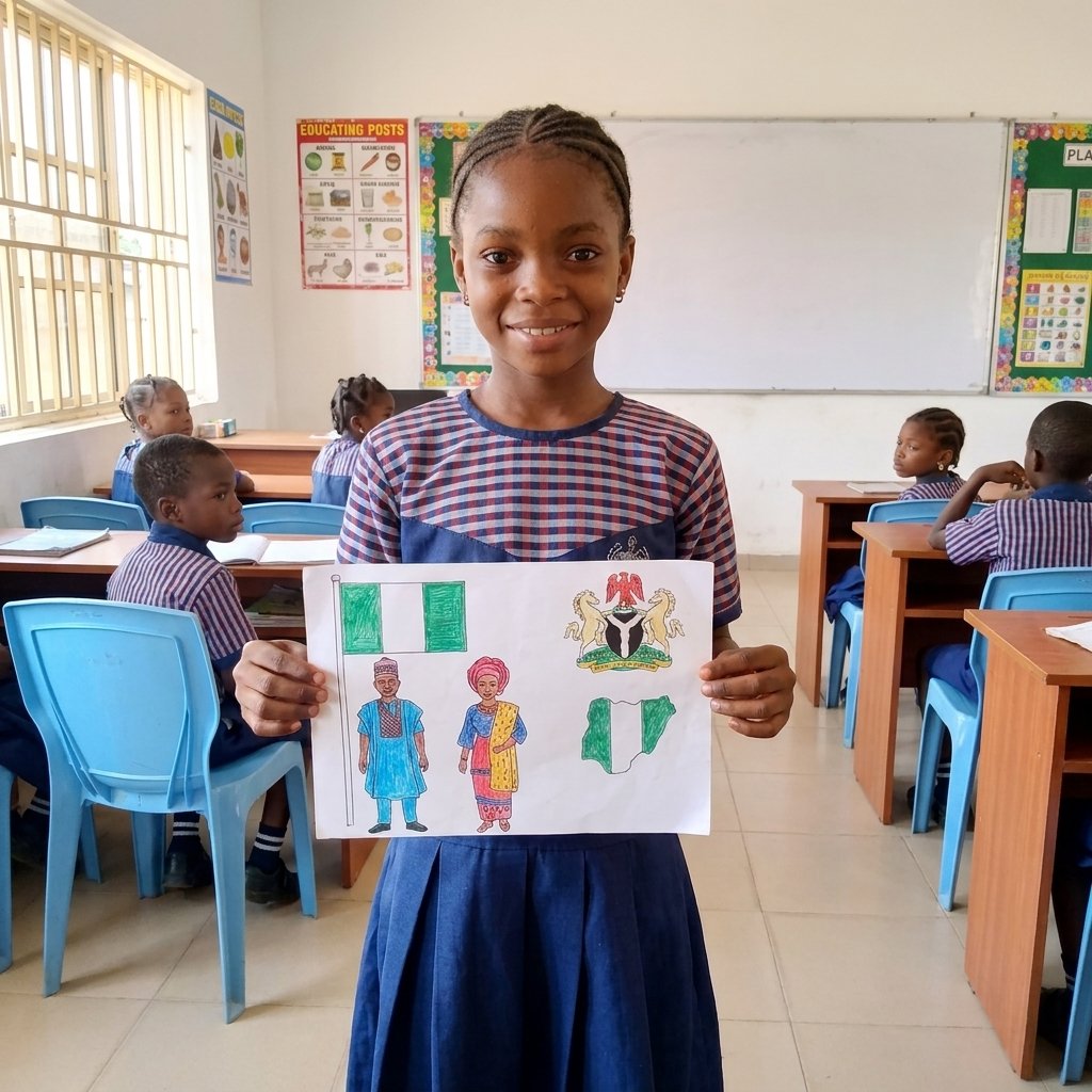 Home school pupil holding cultural chart 202608312232